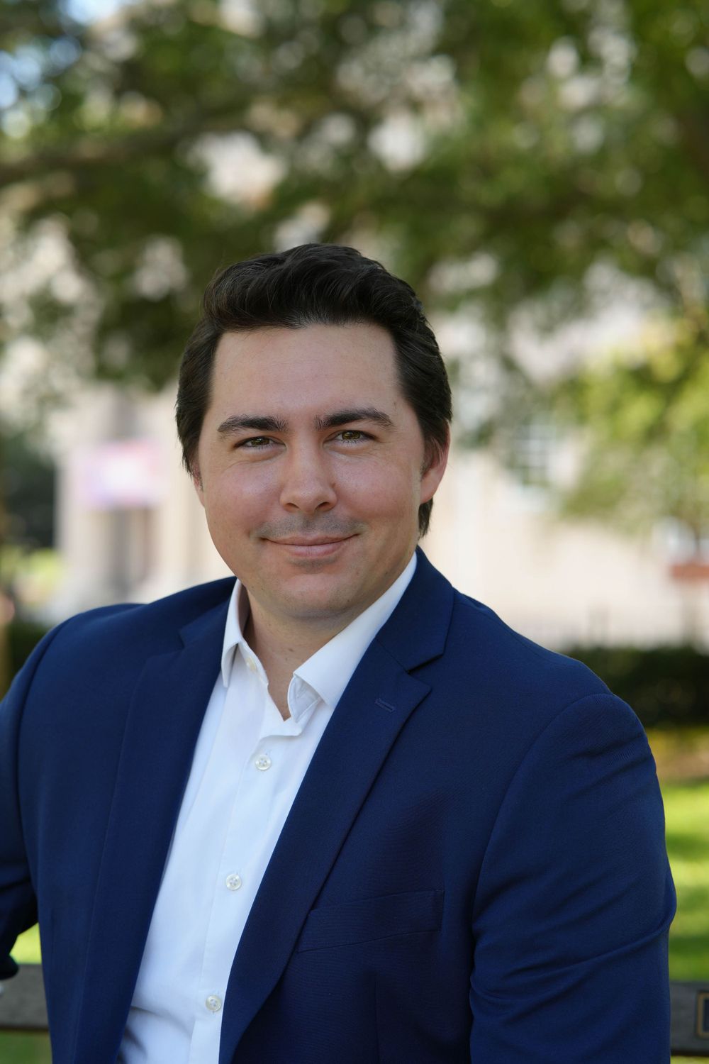 Professional headshot of businessman at University of Tampa.