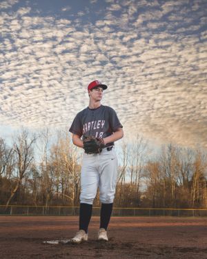 High School Senior Picture playing baseball