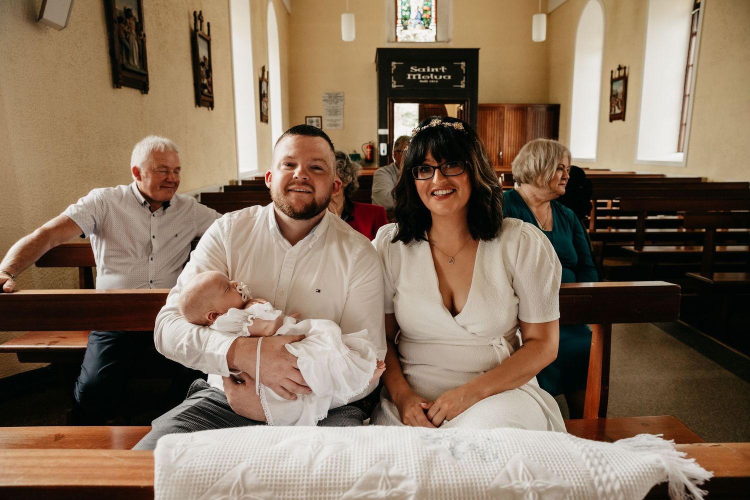 Family at baptism