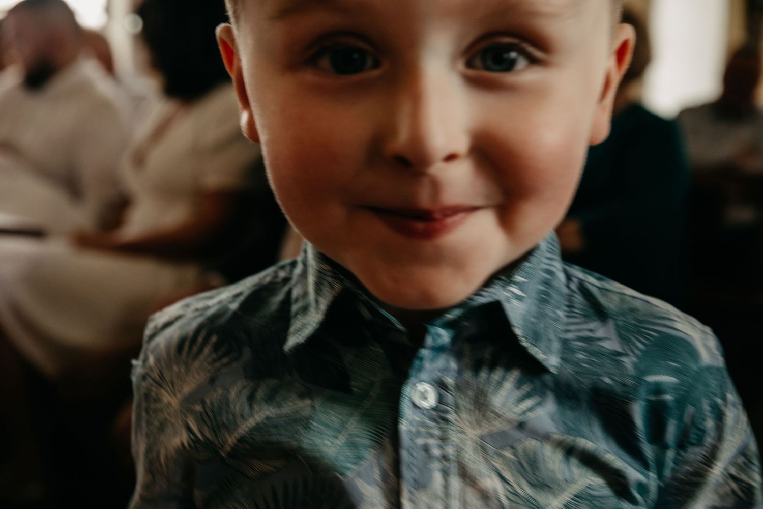 Young boy at baptism