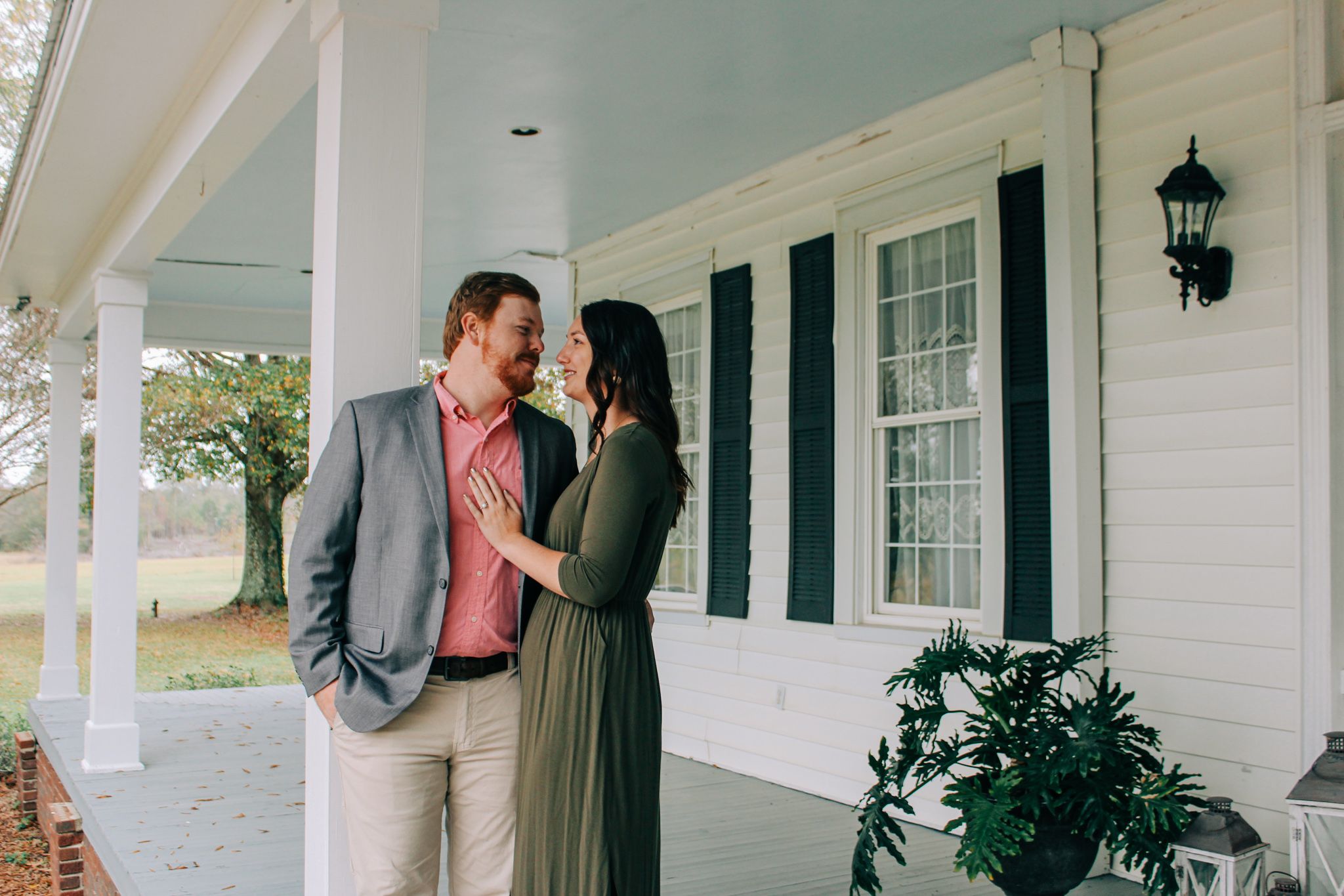 Fall Silo Field Engagement Session in Panola, Alabama Cody + Julie