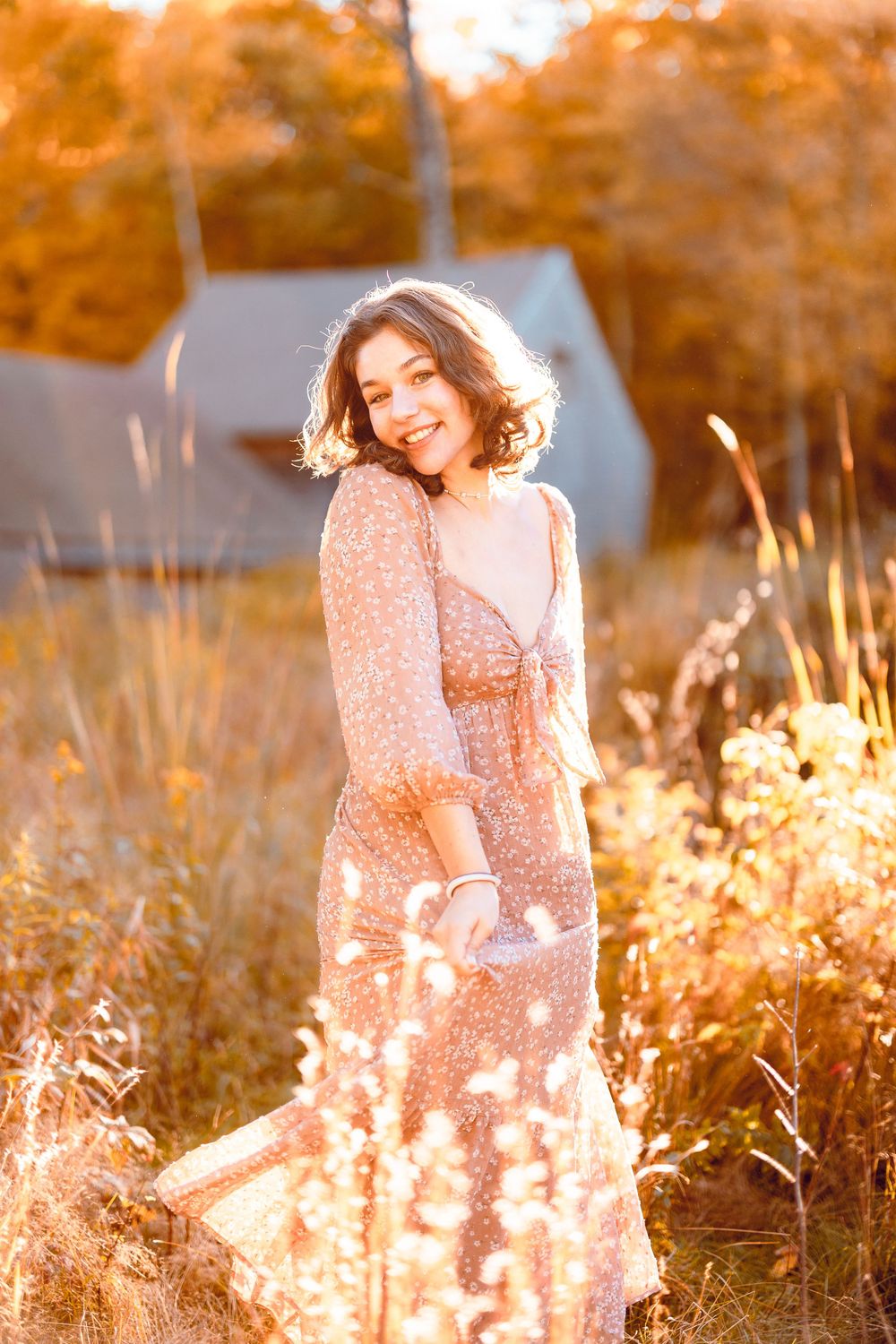 unposed, golden hour high school senior portraits in Sharon MA
