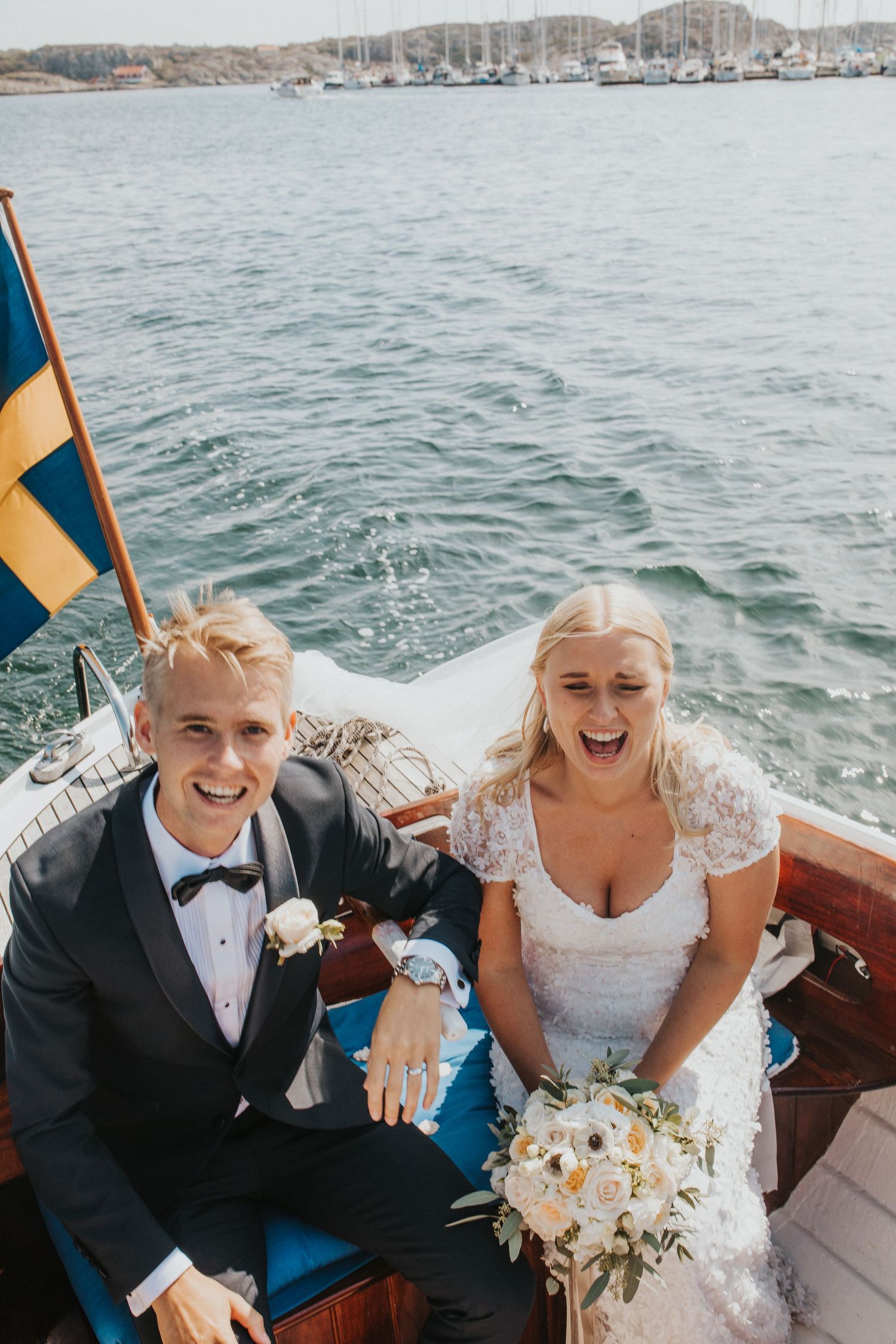 Bröllopsfotografering på Marstrand