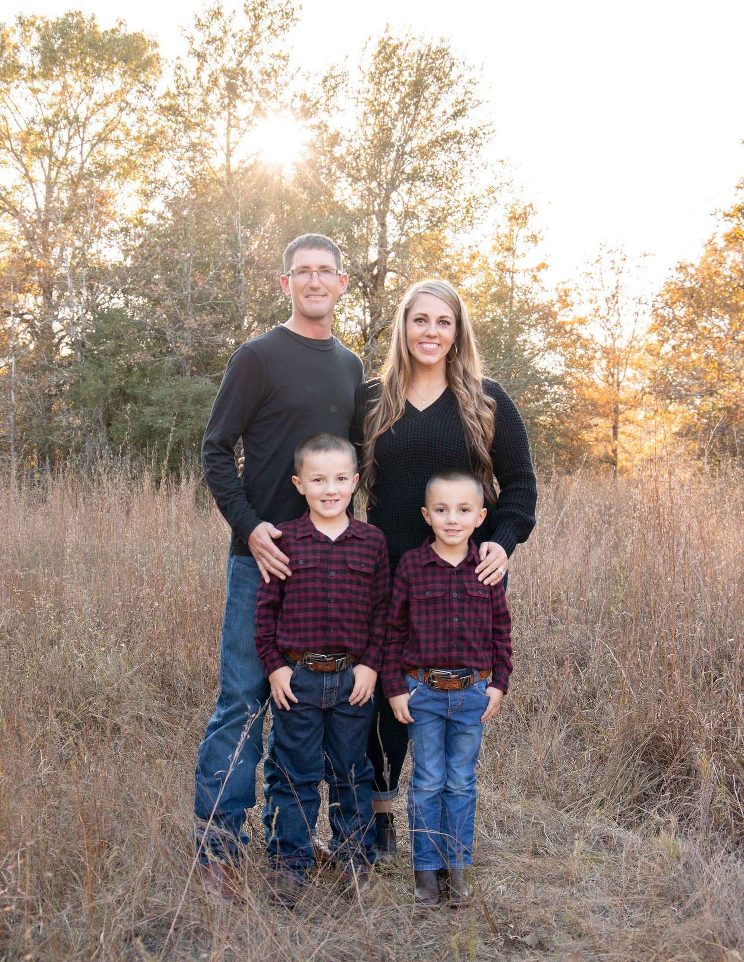 Family photos at Lick Creek Park, Family of 4