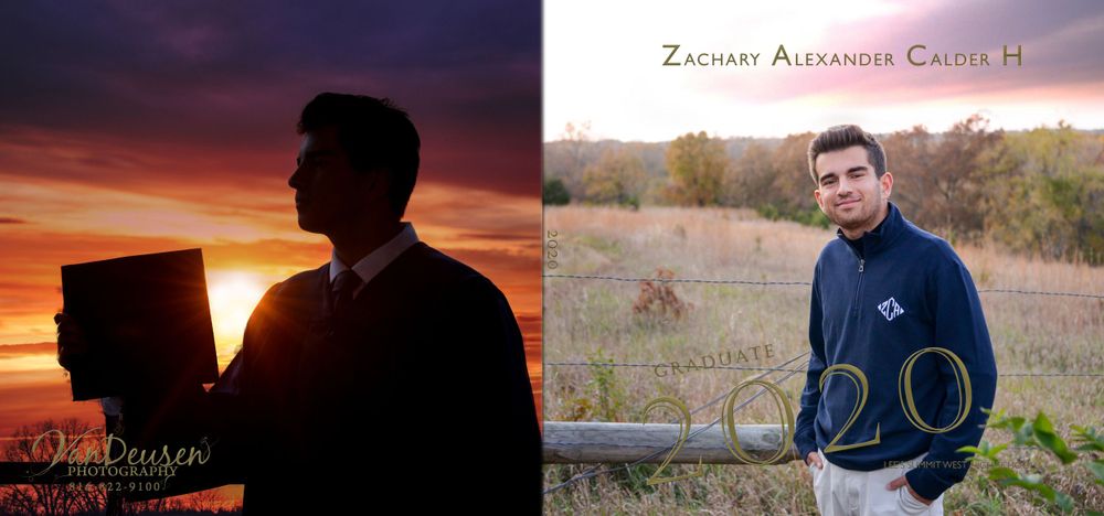 Outdoor portrait session combining sunset silhouette and daytime field shots.