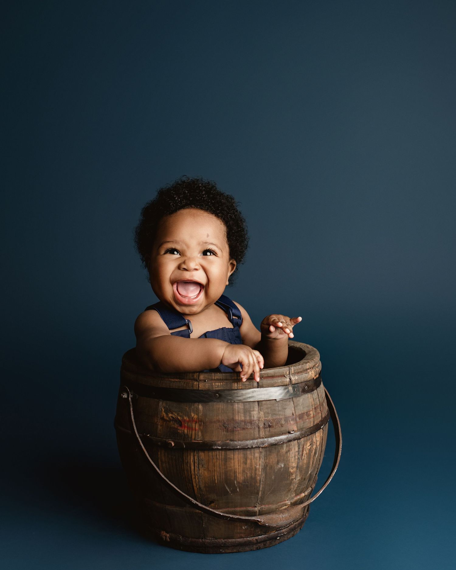 baby boy in bucket, baby photographer in Moreno Valley CA