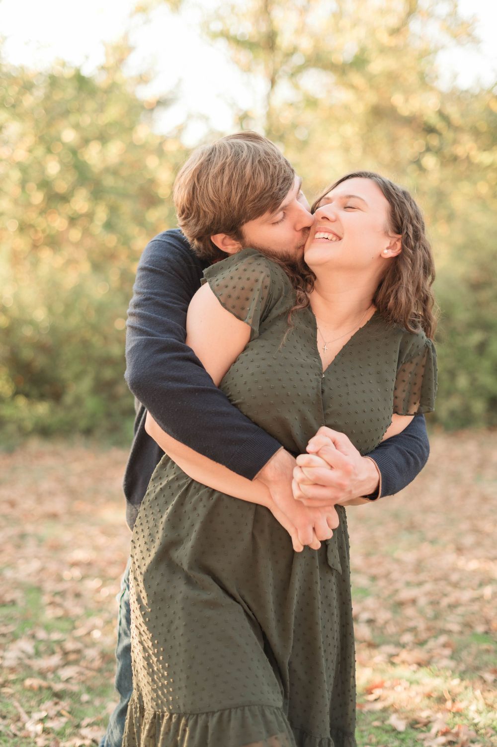 Sentimental Fall engagement session at Turkey Mountain, Tulsa, Oklahoma,