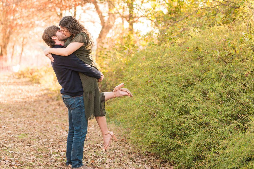 Sentimental Fall engagement session at Turkey Mountain, Tulsa, Oklahoma,