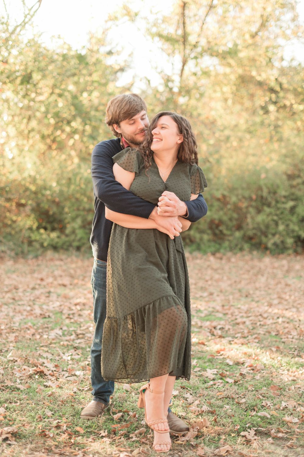 Sentimental Fall engagement session at Turkey Mountain, Tulsa, Oklahoma,