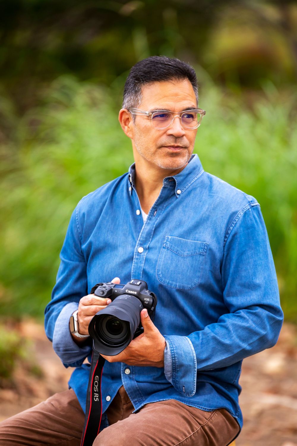 Peter Perez of PYPhotography smiles for the camera at Jeffrey Open Trails.