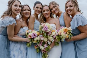 Bride and bridesmaid photo at Saraguay House in Halifax, Nova Scotia Canada