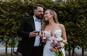 Bride and groom photos at Saraguay House, Purcell's Cove, Halifax Nova Scotia