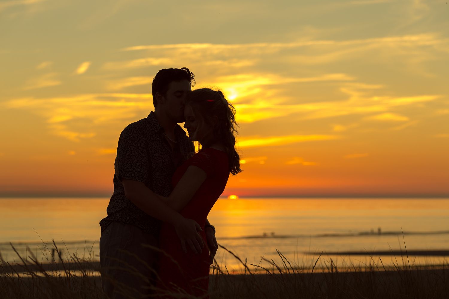Loveshoot zee en strand gouden uur