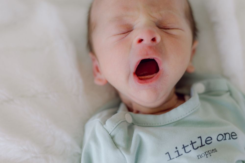 Yawning baby