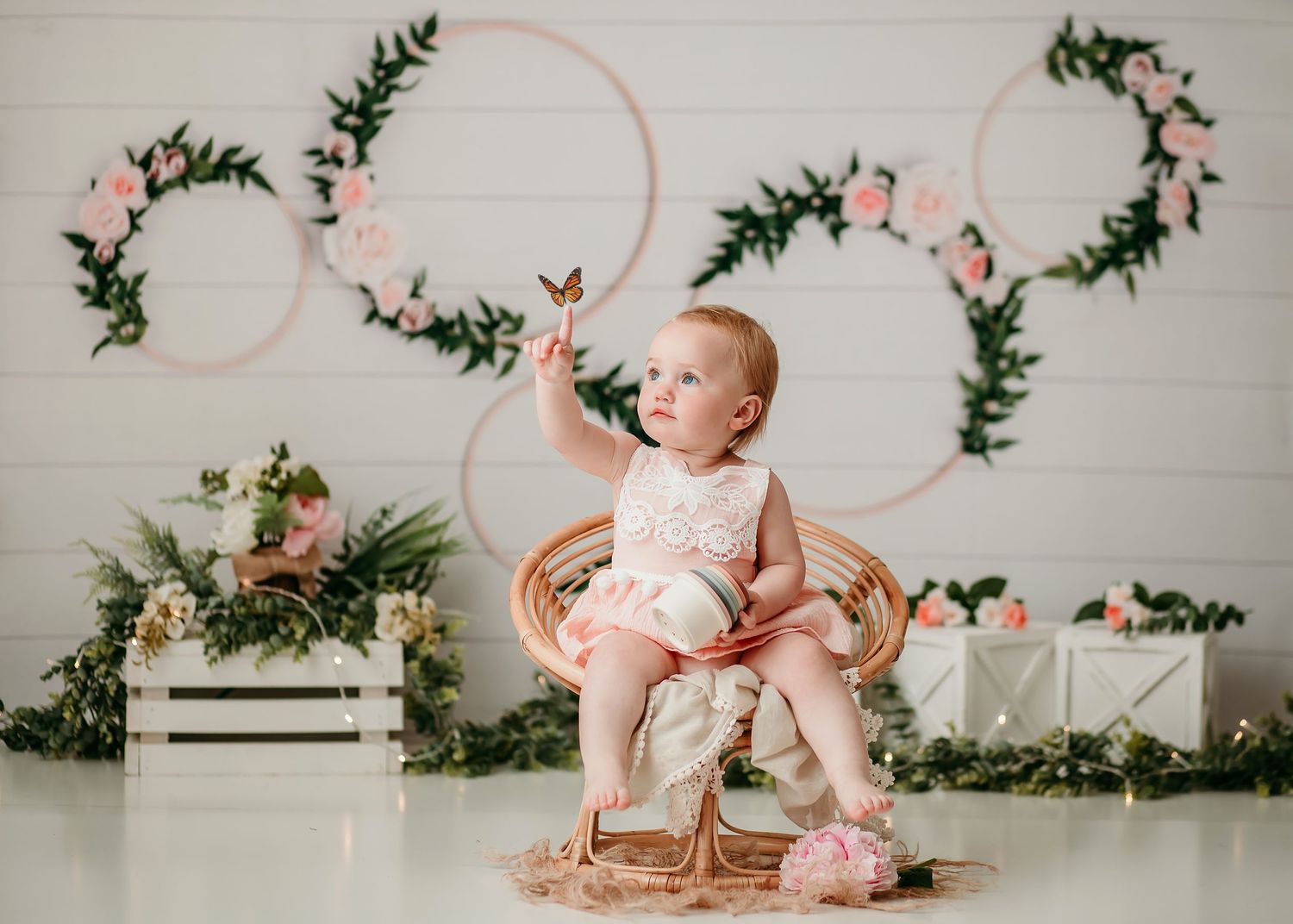 Binghamton, New York Cake Smash First Birthday Studio Photographer