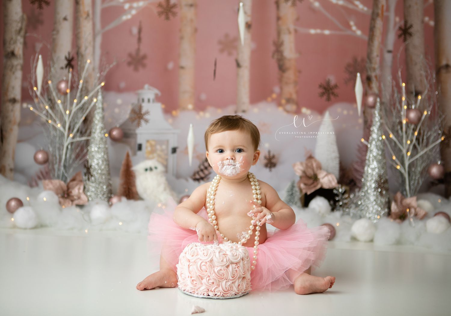 Binghamton, New York Cake Smash First Birthday Studio Photographer