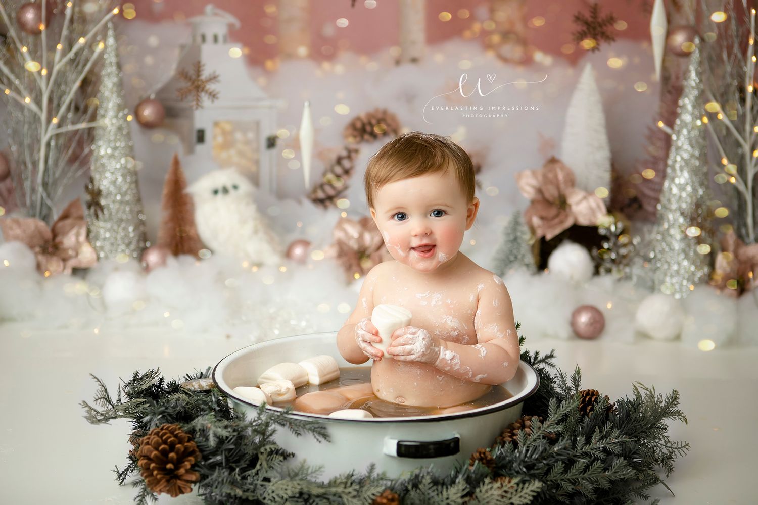 Waverly, New York Cake Smash First Birthday Studio Photographer
