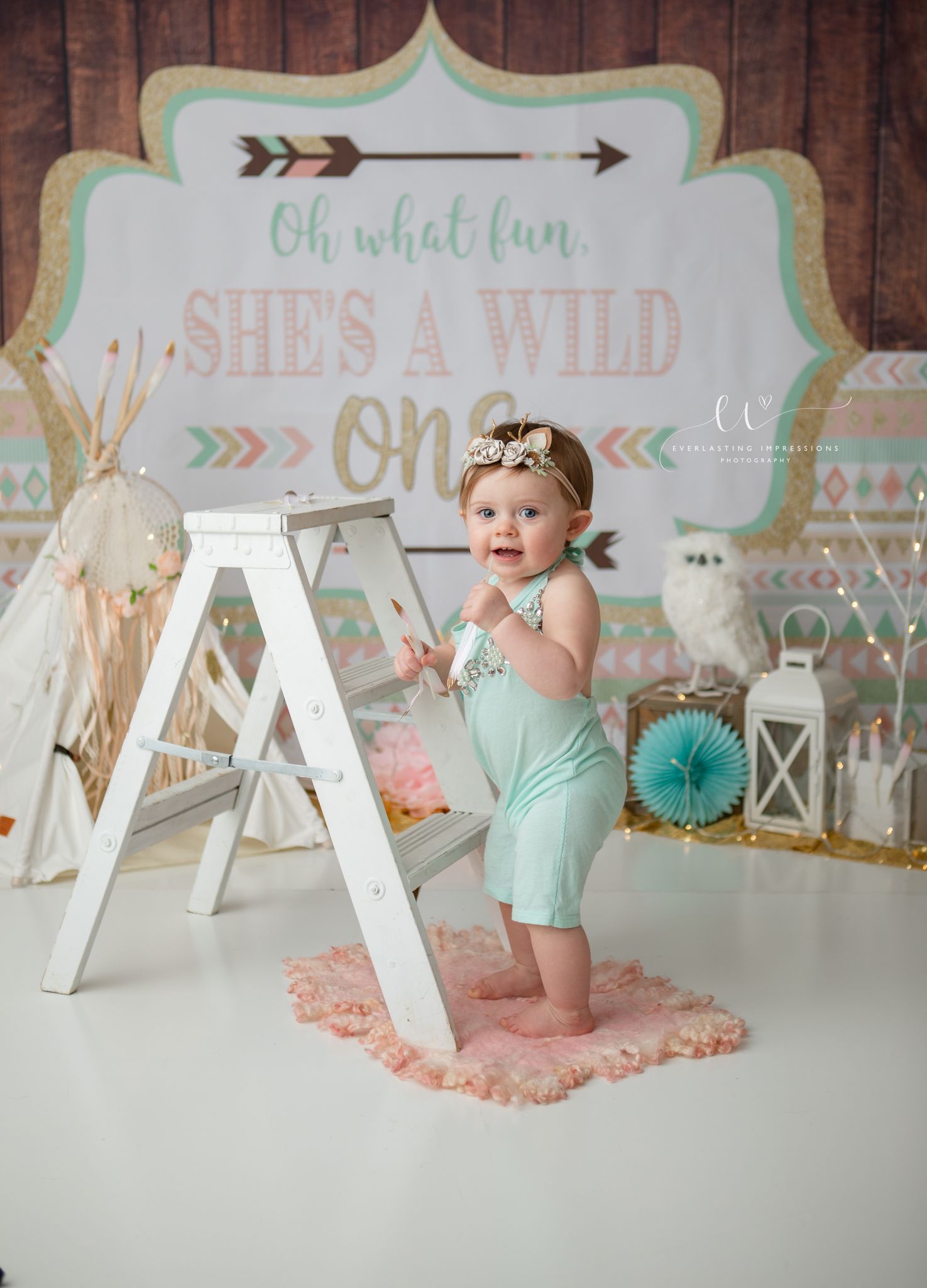Binghamton, New York Cake Smash First Birthday Studio Photographer