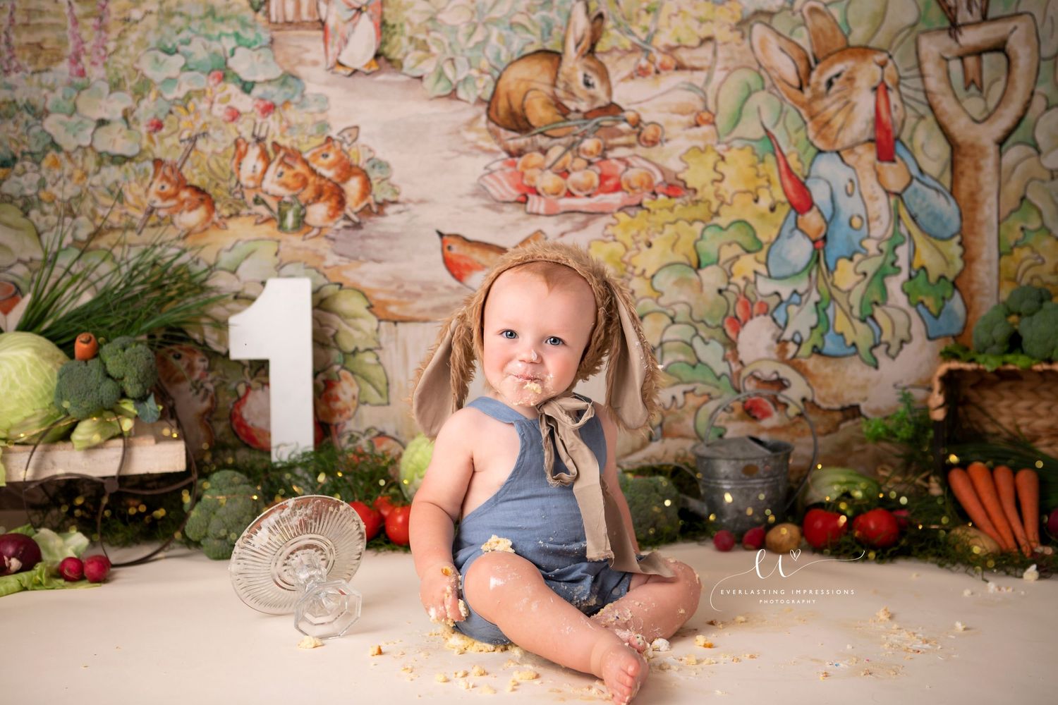 Binghamton, New York Cake Smash First Birthday Studio Photographer