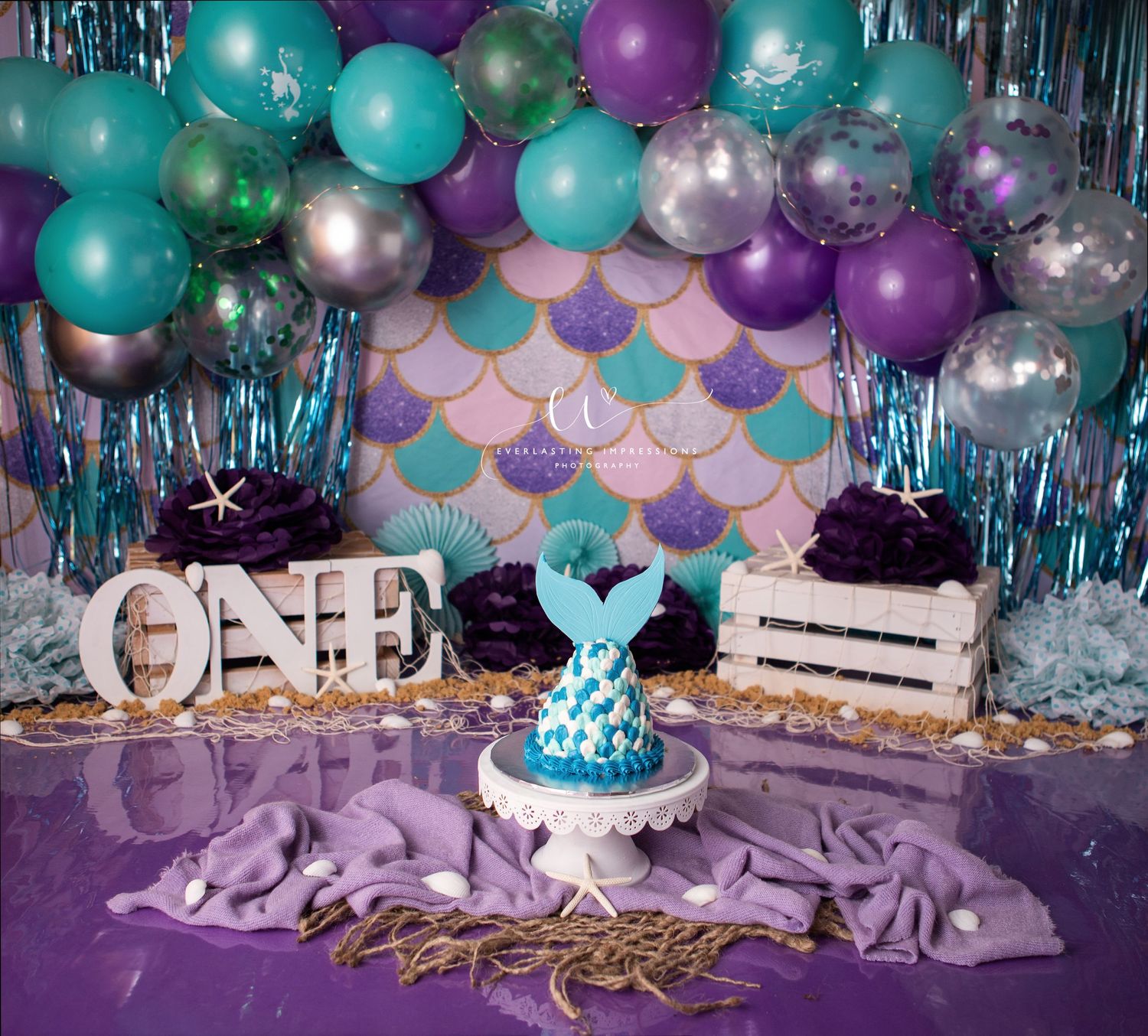 Binghamton, New York Cake Smash First Birthday Studio Photographer