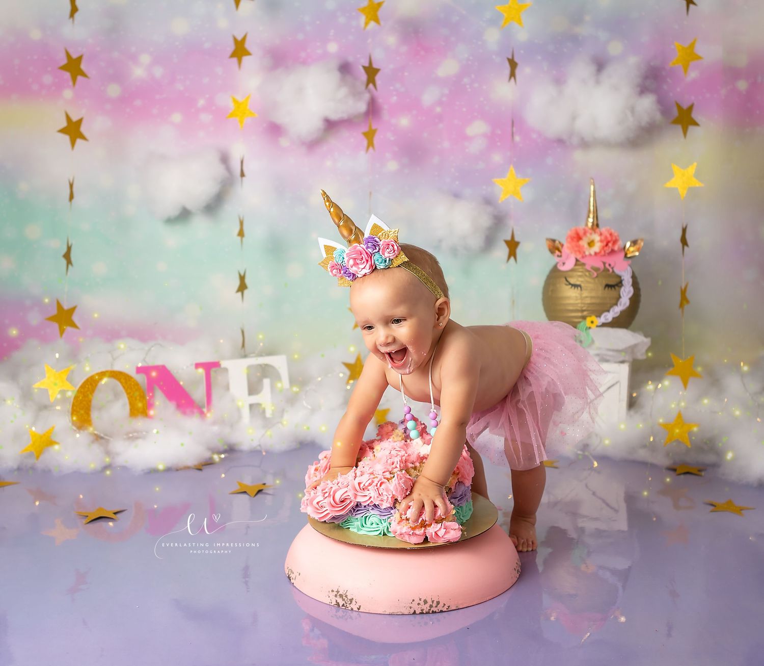 Binghamton, New York Cake Smash First Birthday Studio Photographer