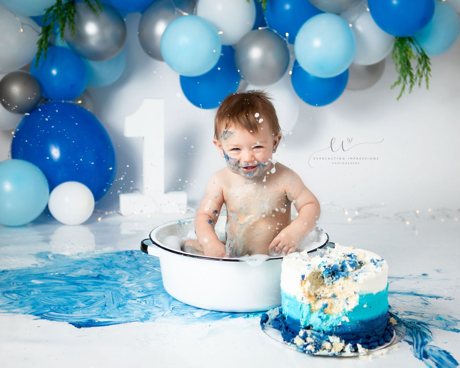 Binghamton, New York Cake Smash First Birthday Studio Photographer