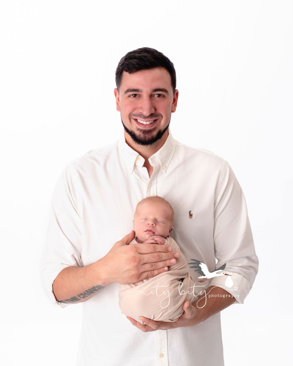 Amherst Newborn Photographer Baby Samuel Family Photoshoot Dad near Cleveland