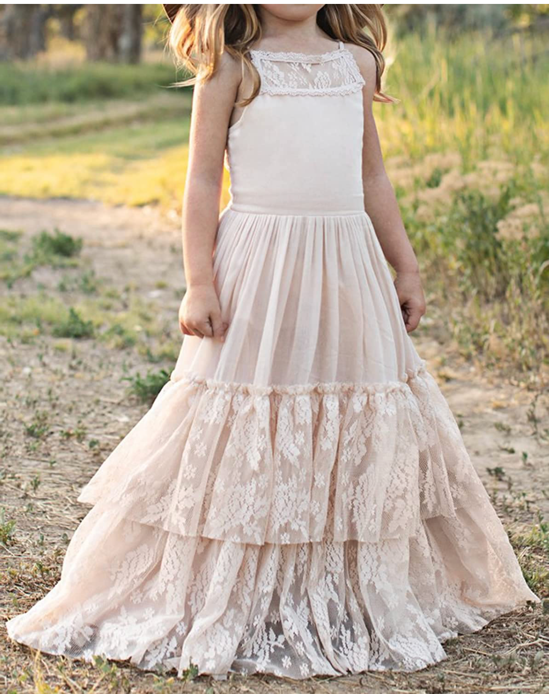 lace maxi dress perfect for little girls for photo sessions in Connecticut