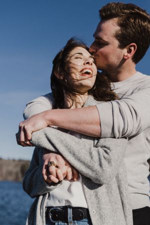 Sunset engagement session at Laurie Provincial Park, Grand Lake, Nova Scotia by Charlotte Buckle Photography