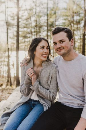 Sunset engagement session at Laurie Provincial Park, Grand Lake, Nova Scotia by Charlotte Buckle Photography