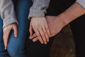 Sunset engagement session at Laurie Provincial Park, Grand Lake, Nova Scotia by Charlotte Buckle Photography