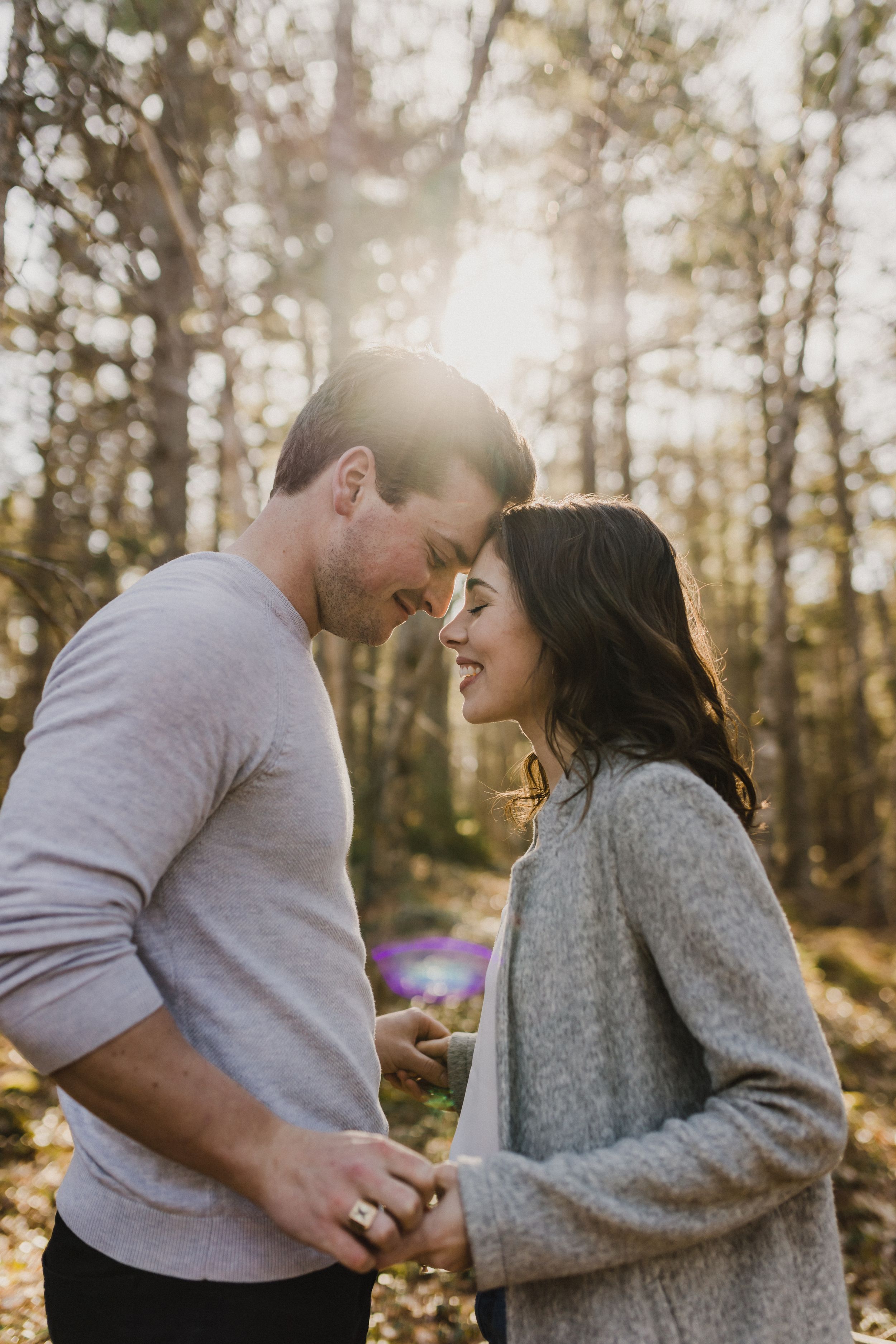 Sunset engagement session at Laurie Provincial Park, Grand Lake, Nova Scotia