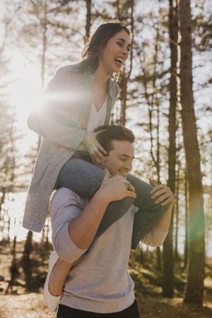 Sunset engagement session at Laurie Provincial Park, Grand Lake, Nova Scotia by Charlotte Buckle Photography