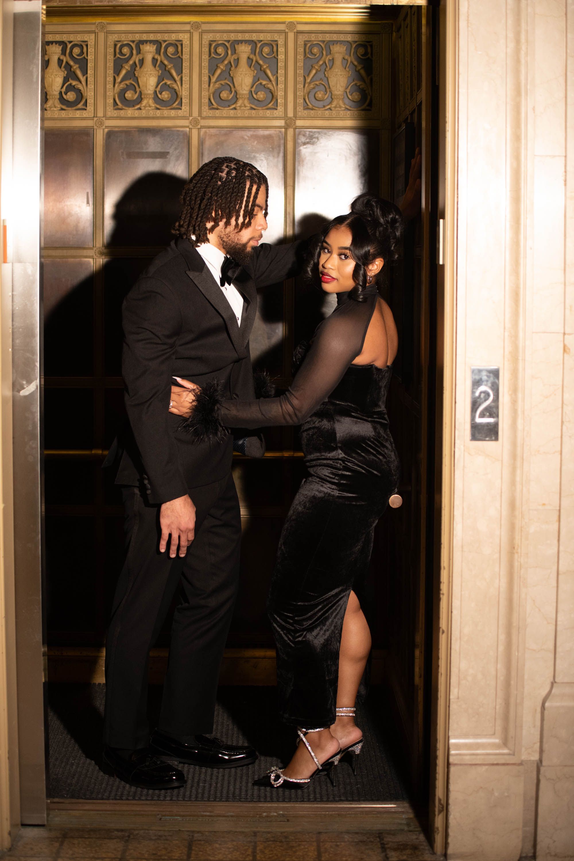 Black couple at the Cleveland Public Library