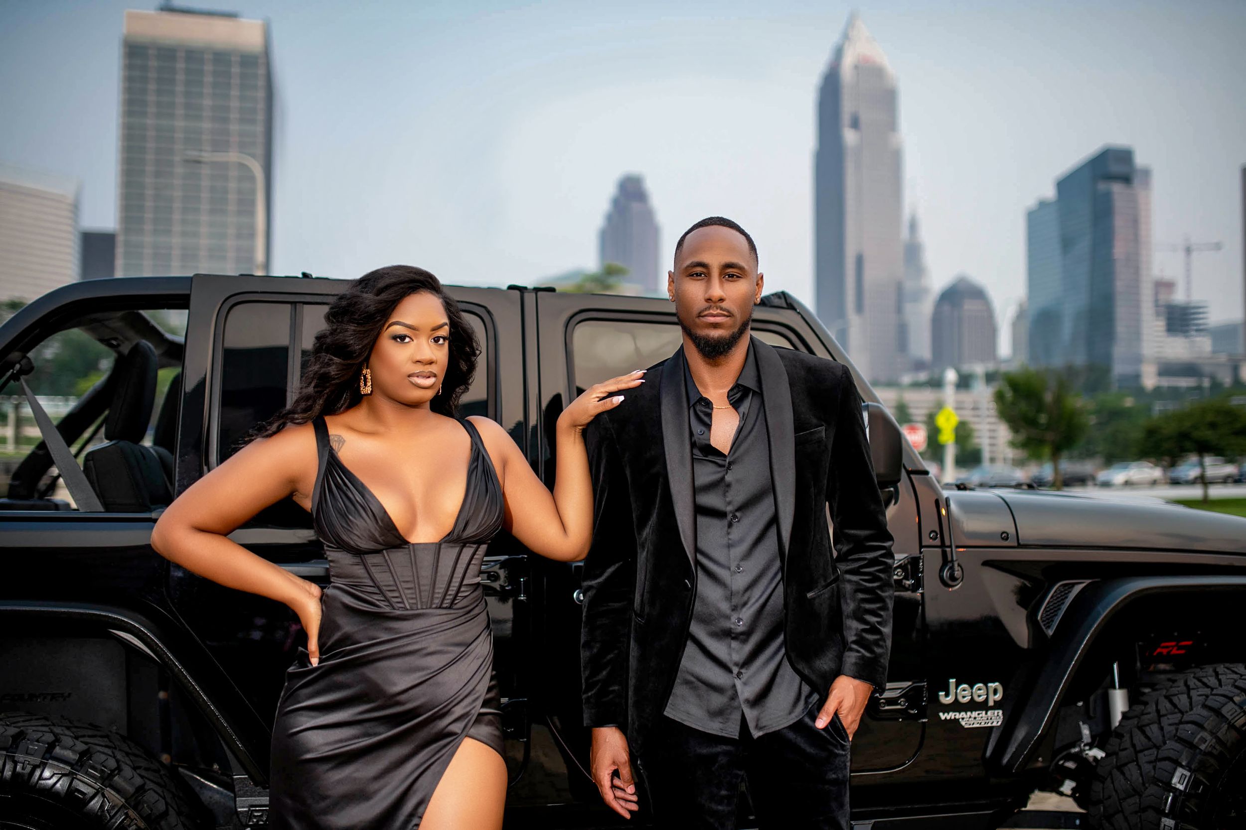 Engagement session in downtown Cleveland