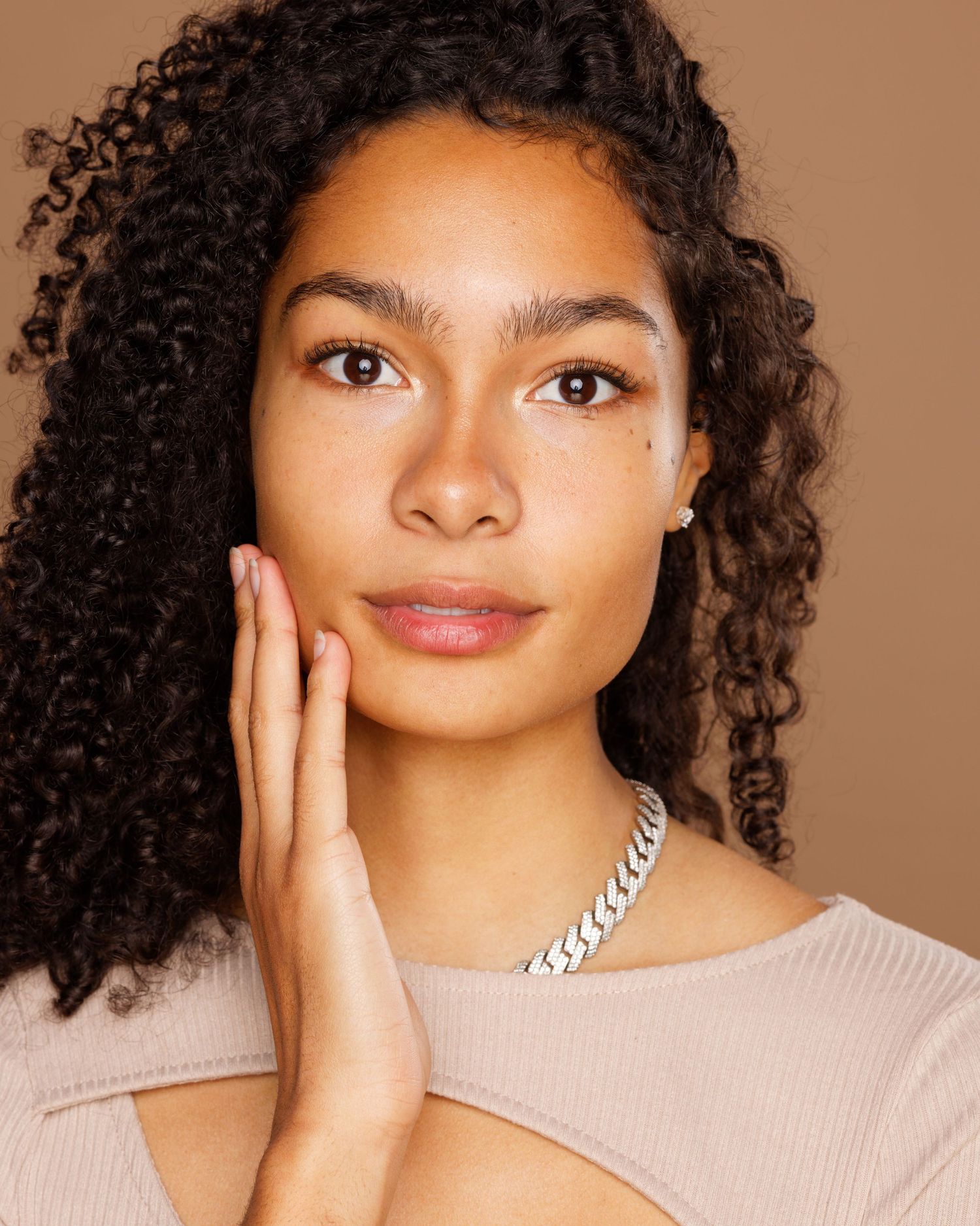 Warm beauty image of a beautiful female model