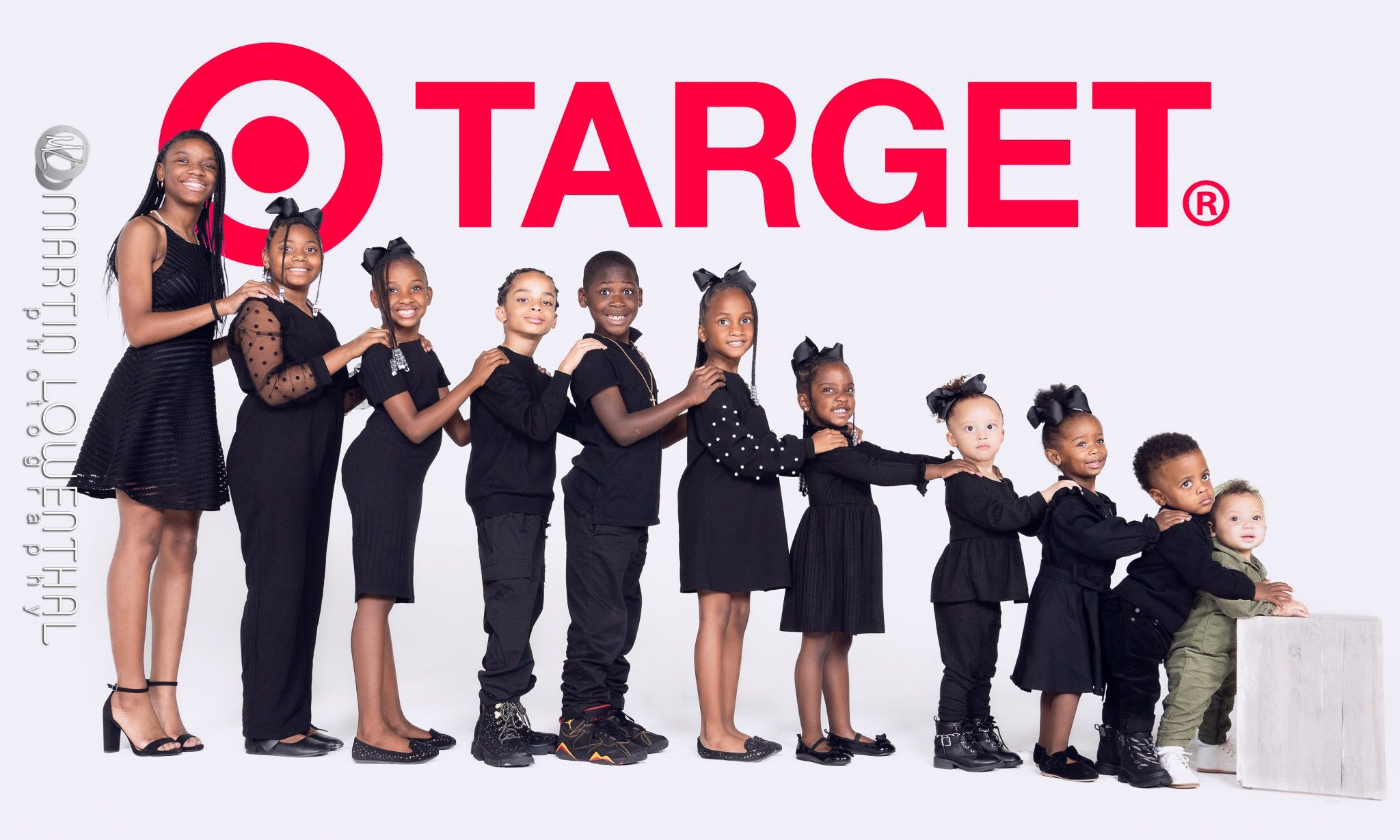 Group photo series with Target logo showing diverse professional team.