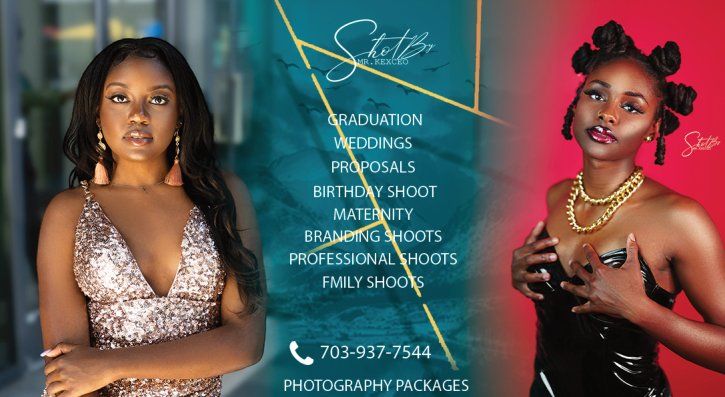 Professional portrait photography collage with elegant styling.