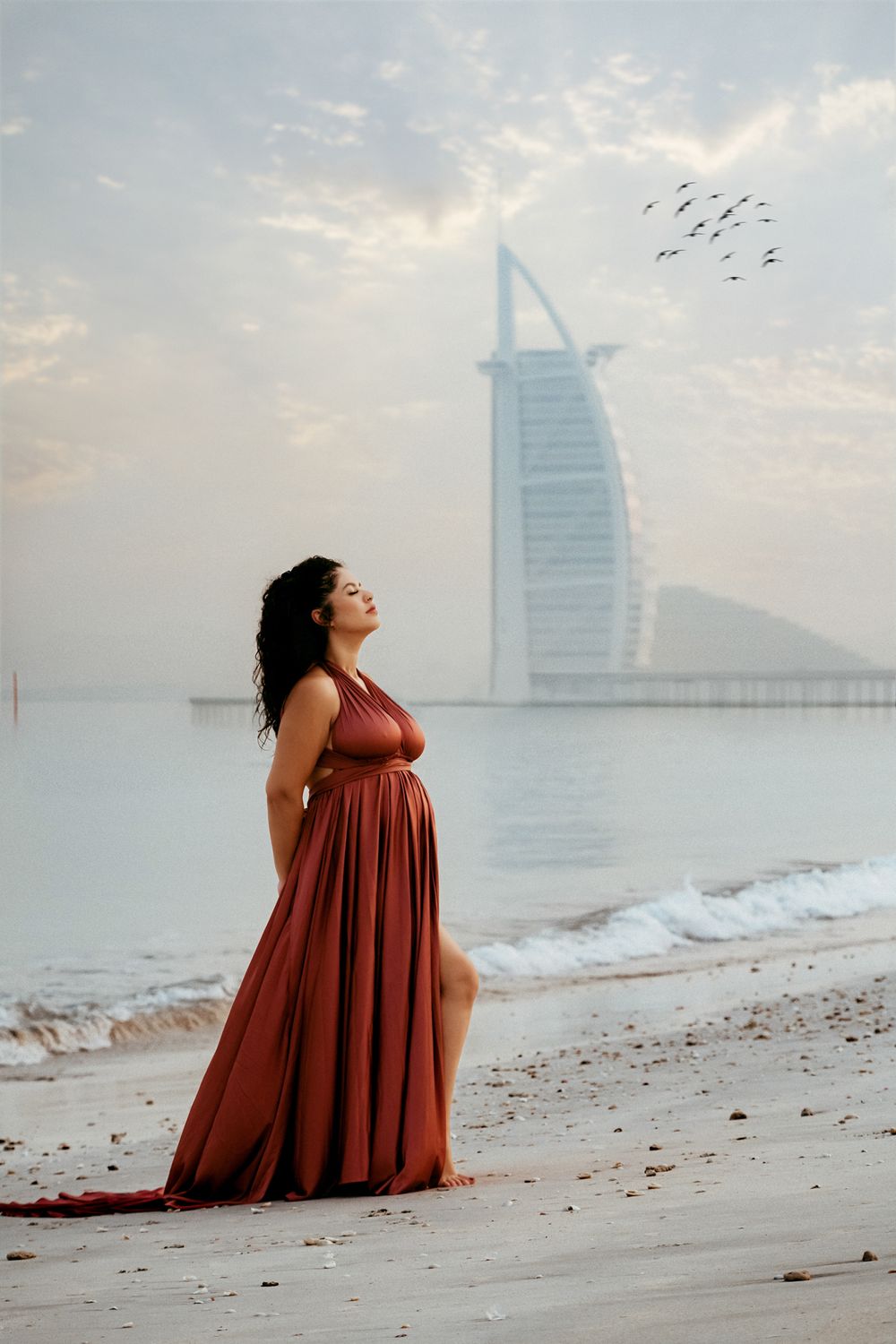 maternity dress client closet dubai photoshoot