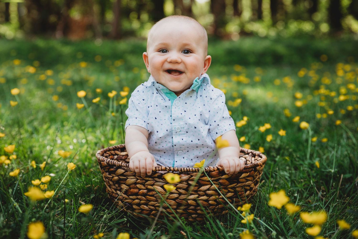 Baby in a basket photo at Greenbury Point