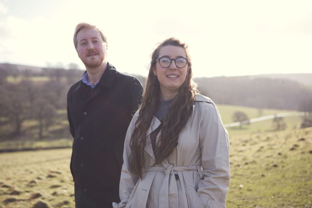 Couples pre-wedding shoot at Chatsworth Estate, Derbyshire, UK