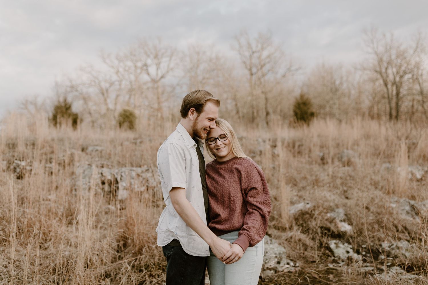 Lifestyle couples portrait in Joplin, Missouri with movement-focused posing and intimate storytelling.