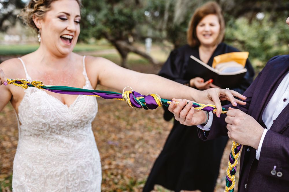 Brides tying the knot.