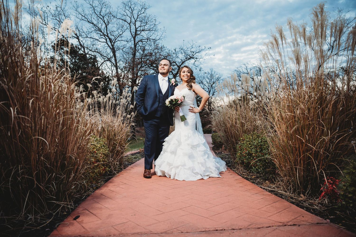 Wedding Photography of bride and groom posing at the Springs Event Venue