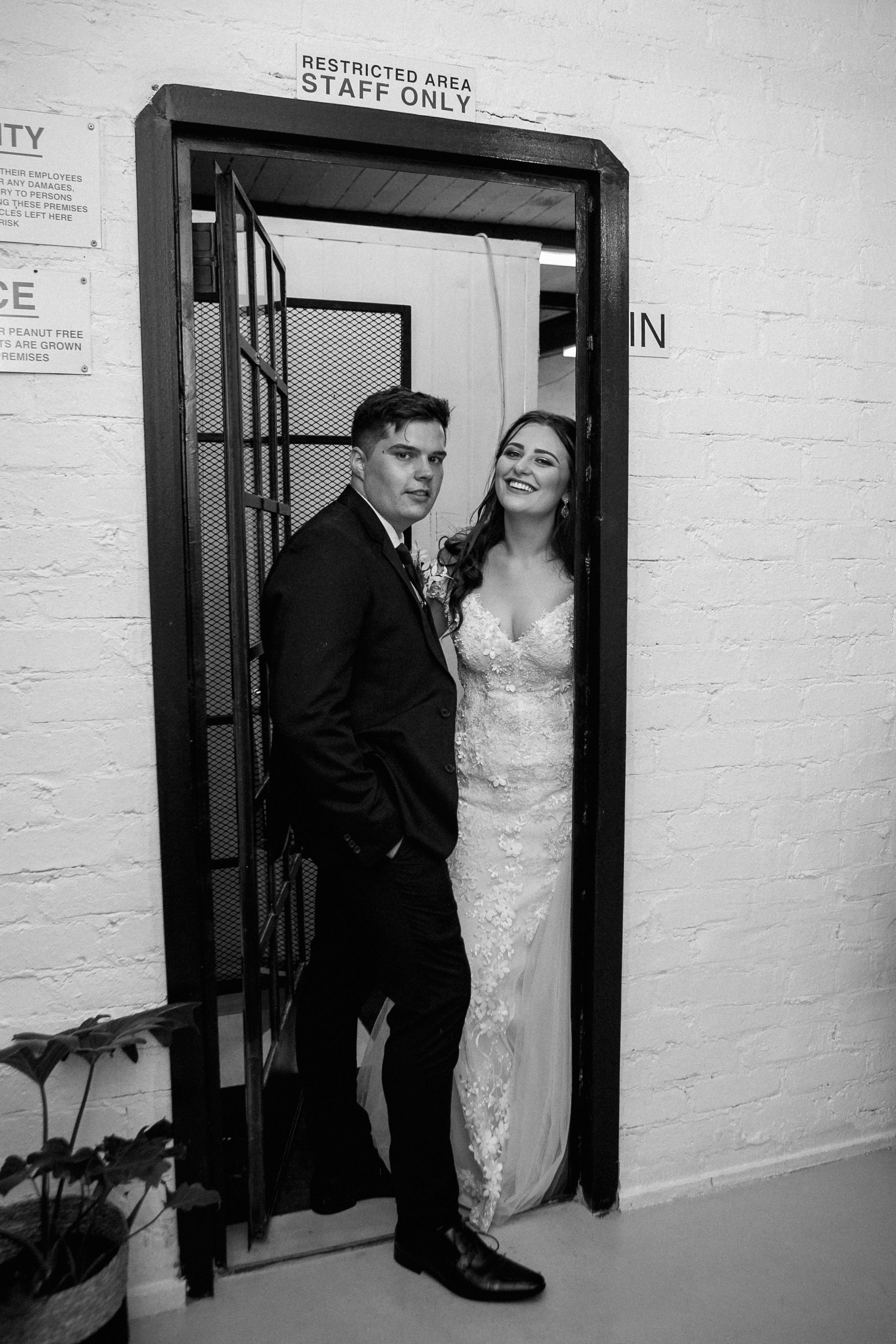 Taking a break. Kobus and Clarise taking a moment away during their wedding reception in Gauteng.