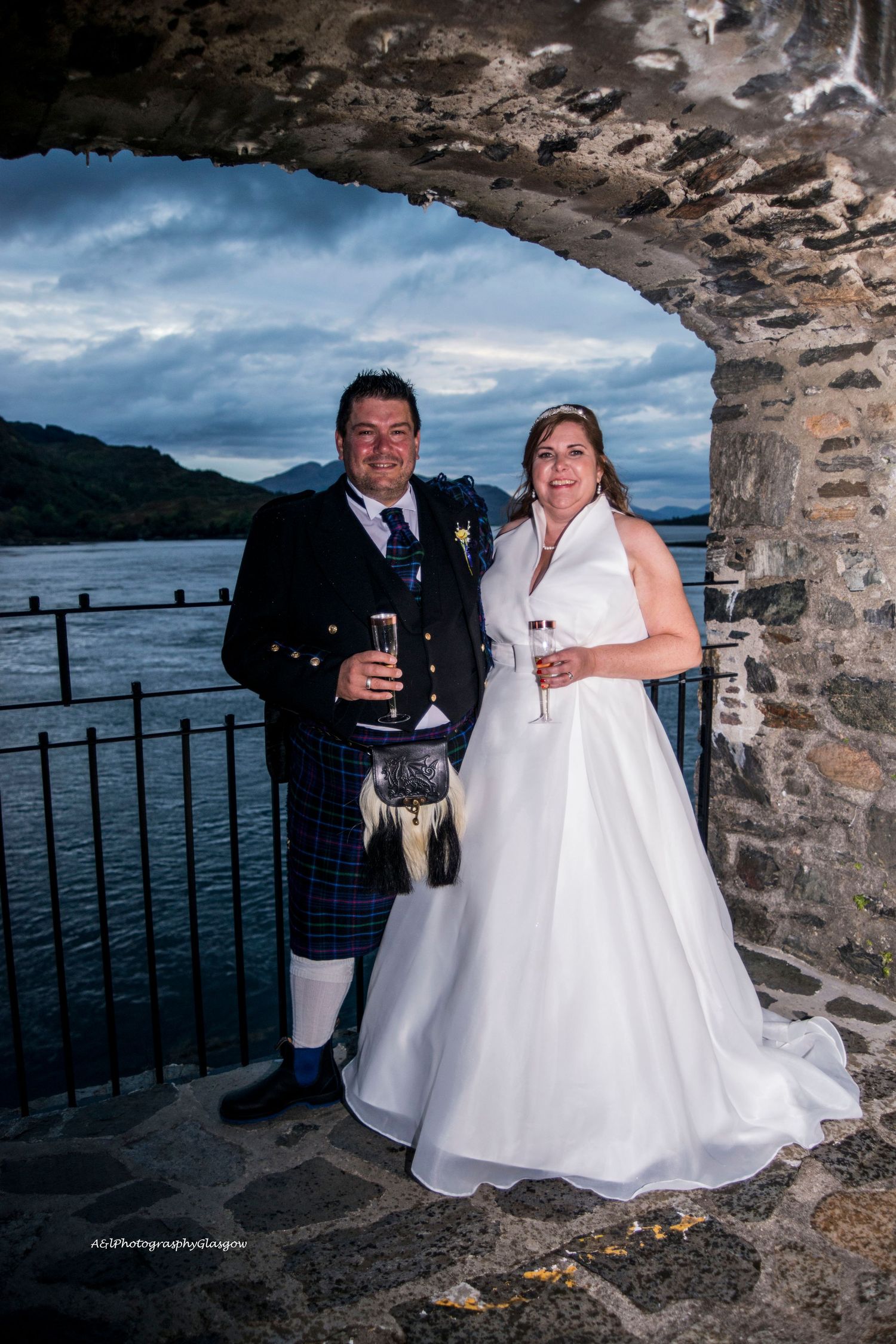 Bridal moments, Wedding, Glasgow wedding photographer, Eilean Donan Castle