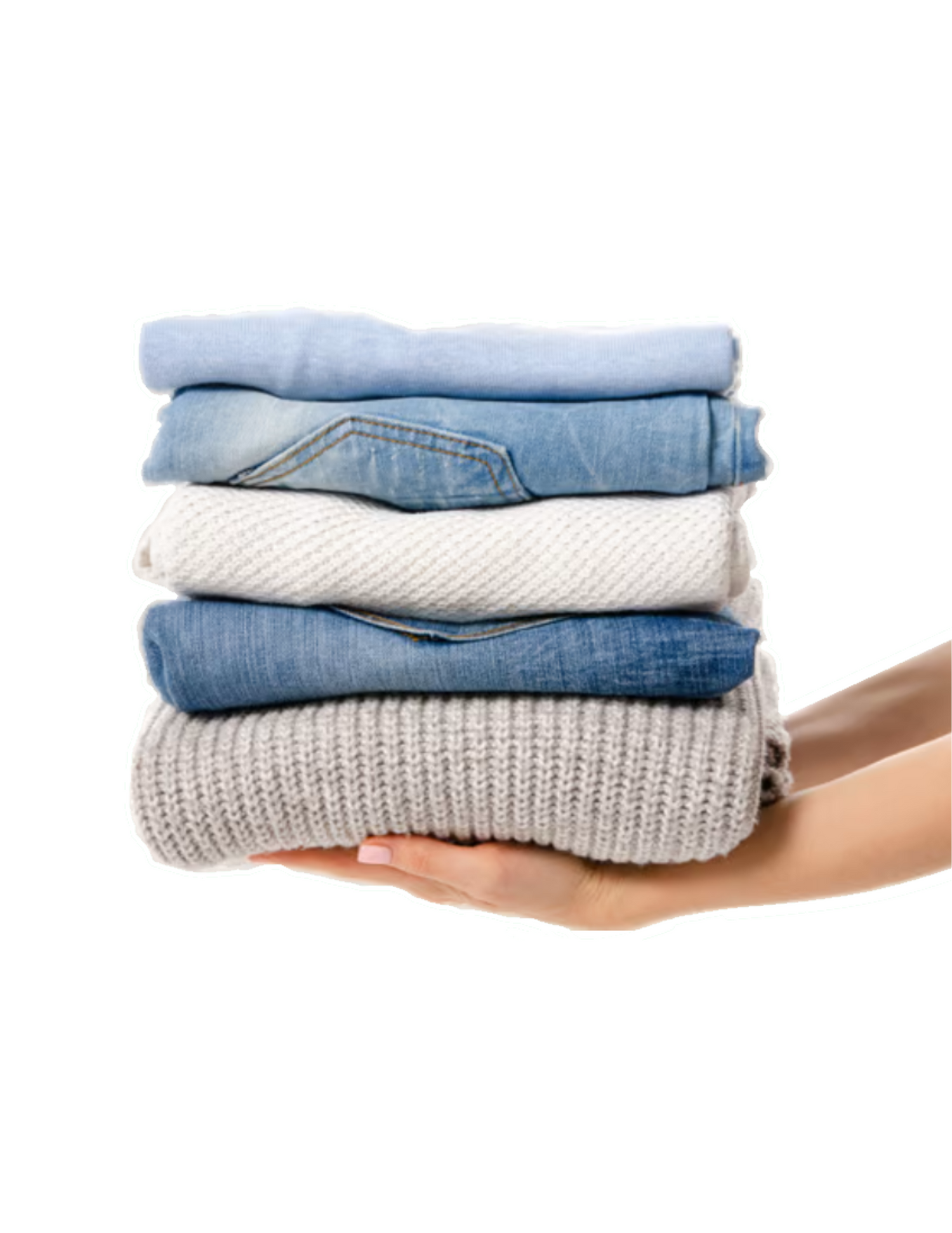 Neatly folded laundry