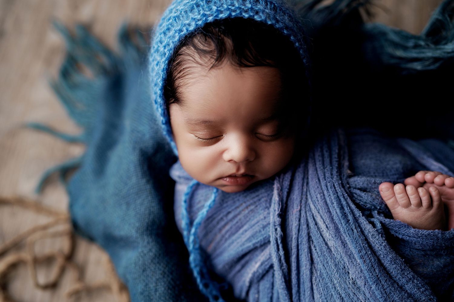 wrapped newborn