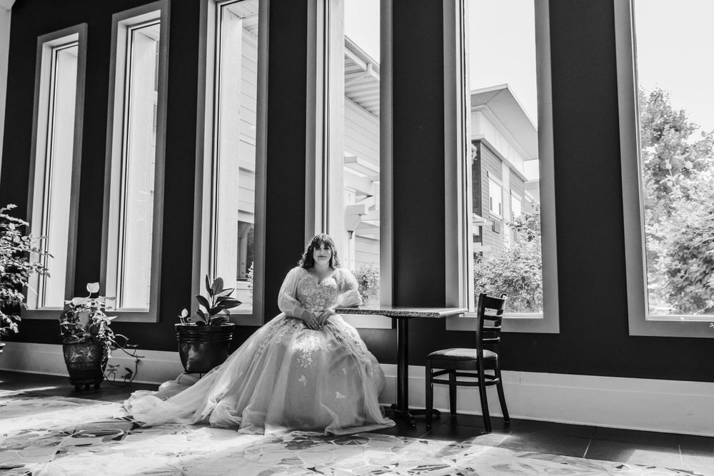 Bride at Wild Rose Casino in Clinton, Iowa