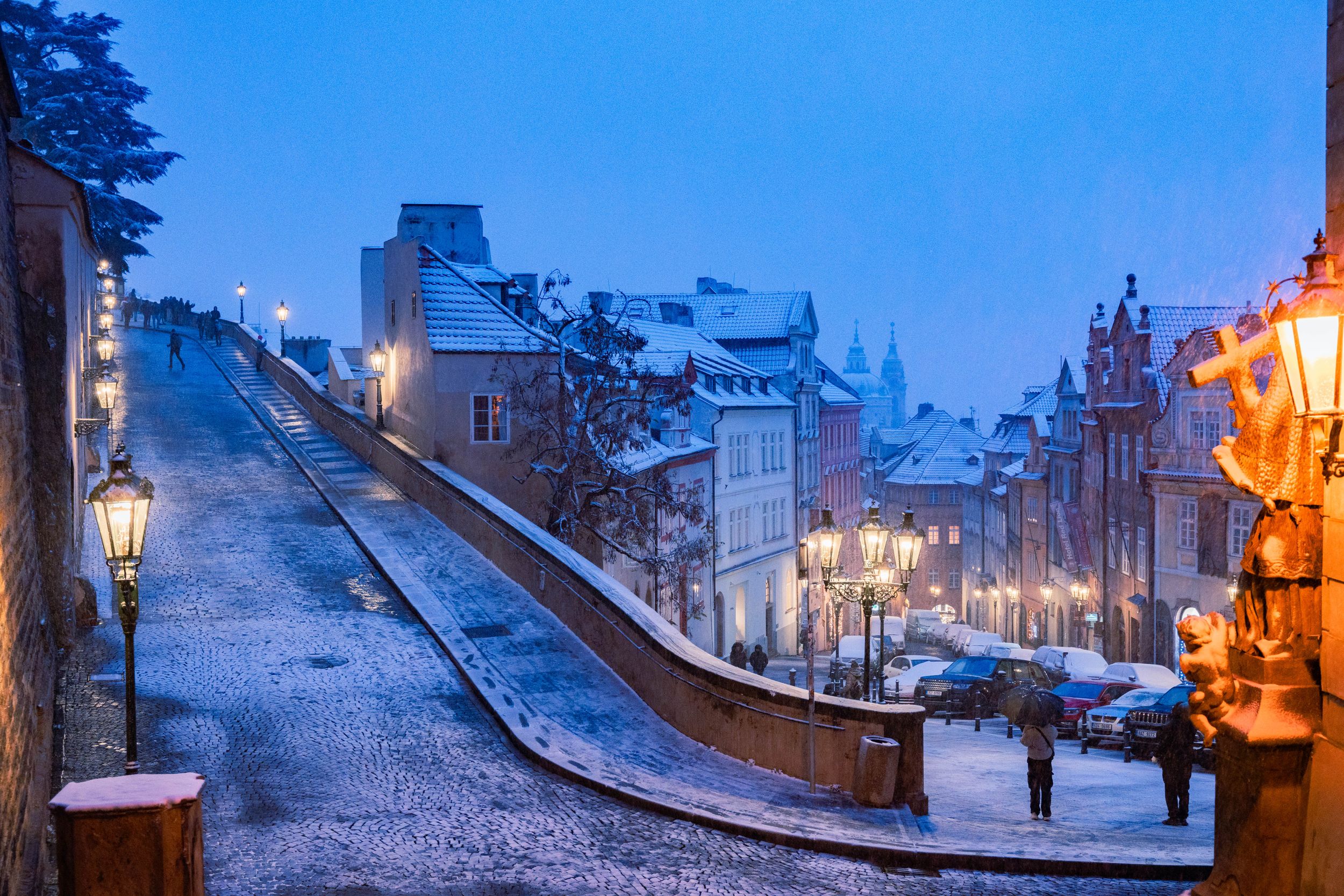 Roadway to Prague Castle in Prague, Czech Republic